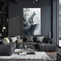 White Fox Elegance: Mystical Animal Poster PosterGoat