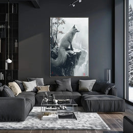 White Fox Elegance: Mystical Animal Poster PosterGoat