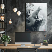 White Fox Elegance: Mystical Animal Poster PosterGoat