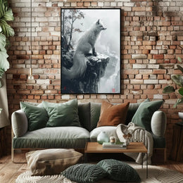 White Fox Elegance: Mystical Animal Poster PosterGoat