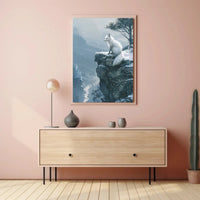 White Fox Winter Serenity Japanese Art Animal Poster PosterGoat