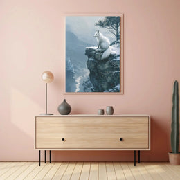 White Fox Winter Serenity Japanese Art Animal Poster PosterGoat