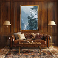 White Fox Winter Serenity Japanese Art Animal Poster PosterGoat