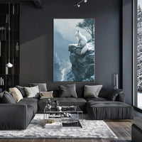 White Fox Winter Serenity Japanese Art Animal Poster PosterGoat