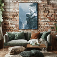 White Fox Winter Serenity Japanese Art Animal Poster PosterGoat