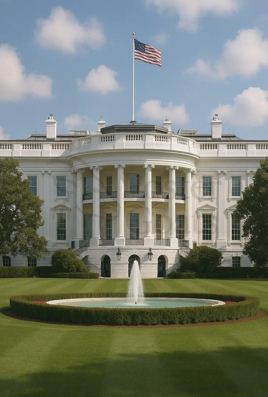 White House Neoclassical Architecture Historical or Presidential Poster PosterGoat
