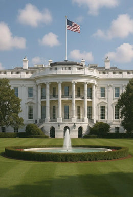 White House Neoclassical Architecture Historical or Presidential Poster PosterGoat