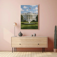 White House Neoclassical Architecture Historical or Presidential Poster PosterGoat