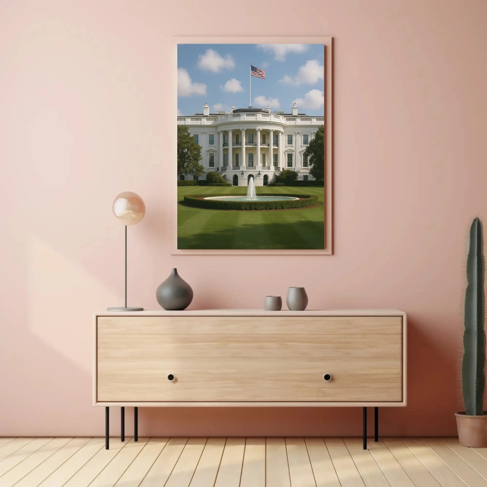 White House Neoclassical Architecture Historical or Presidential Poster PosterGoat