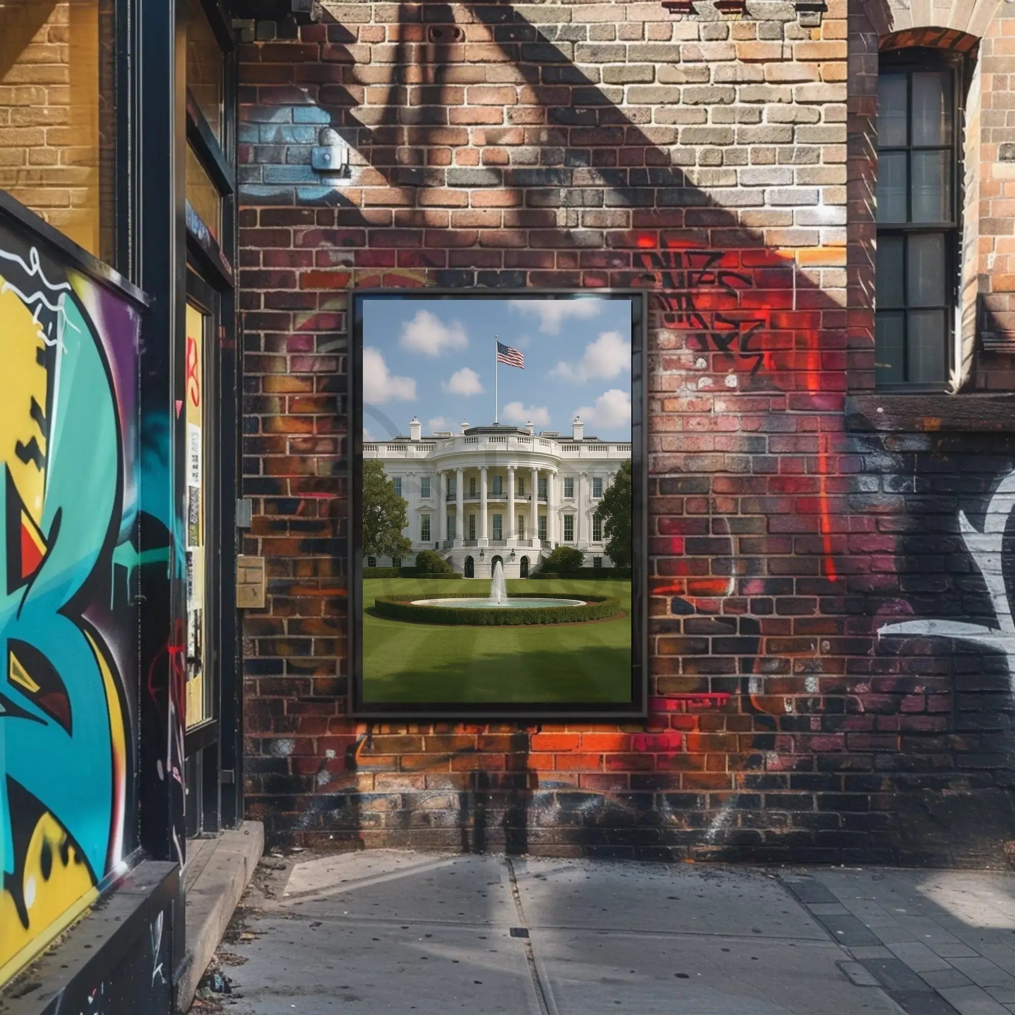 White House Neoclassical Architecture Historical or Presidential Poster PosterGoat