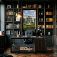 White House Neoclassical Architecture Historical or Presidential Poster PosterGoat