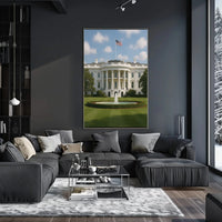 White House Neoclassical Architecture Historical or Presidential Poster PosterGoat