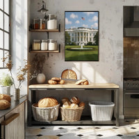 White House Neoclassical Architecture Historical or Presidential Poster PosterGoat