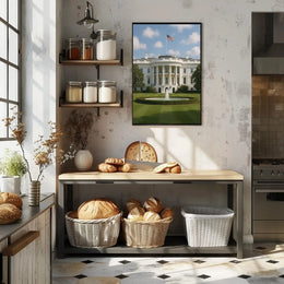 White House Neoclassical Architecture Historical or Presidential Poster PosterGoat