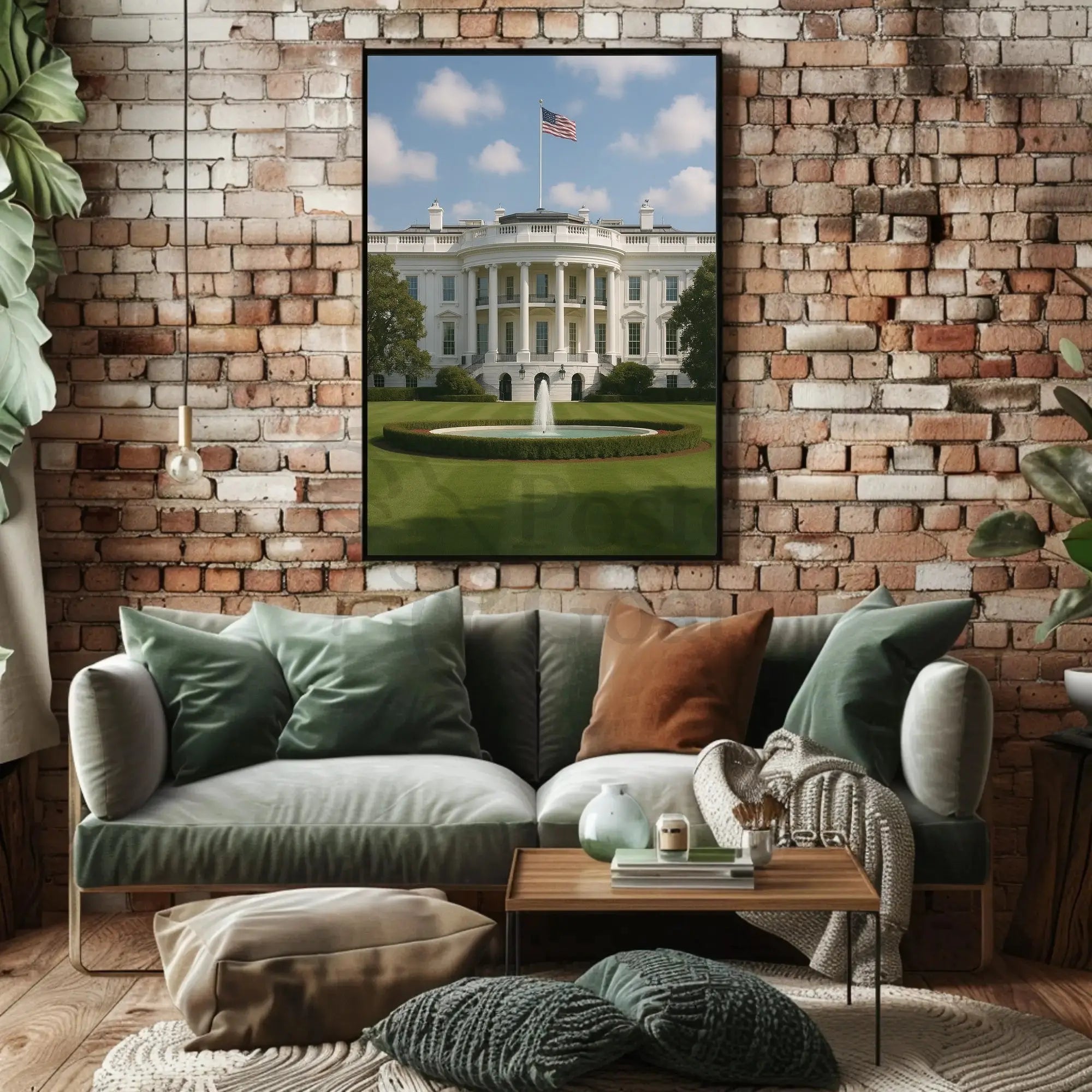 White House Neoclassical Architecture Historical or Presidential Poster PosterGoat