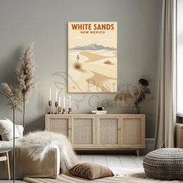 White Sands Minimalist National Park Poster PosterGoat