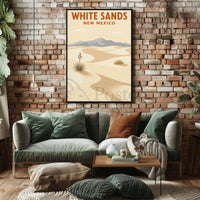 White Sands Minimalist National Park Poster PosterGoat