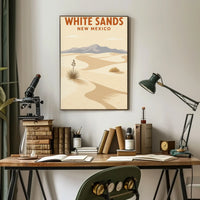 White Sands Minimalist National Park Poster PosterGoat