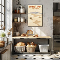 White Sands Minimalist National Park Poster PosterGoat