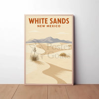 White Sands Minimalist National Park Poster PosterGoat