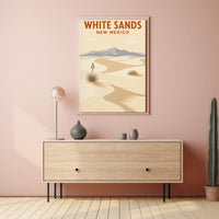 White Sands Minimalist National Park Poster PosterGoat