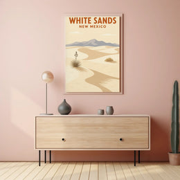 White Sands Minimalist National Park Poster PosterGoat