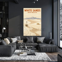 White Sands Minimalist National Park Poster PosterGoat
