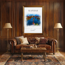 Wichita Scenic Cityscape Cultural Heritage Poster PosterGoat