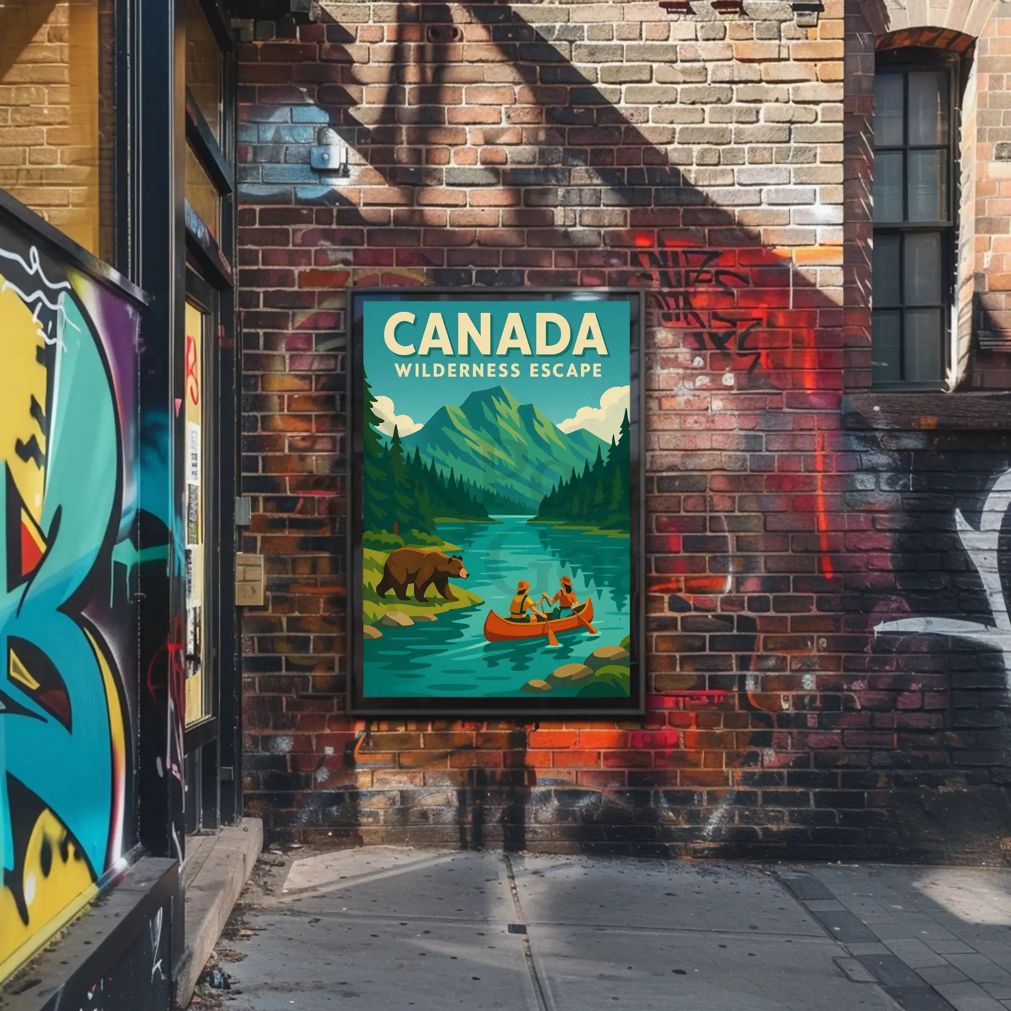 Wilderness Adventure in Canada Travel Poster PosterGoat