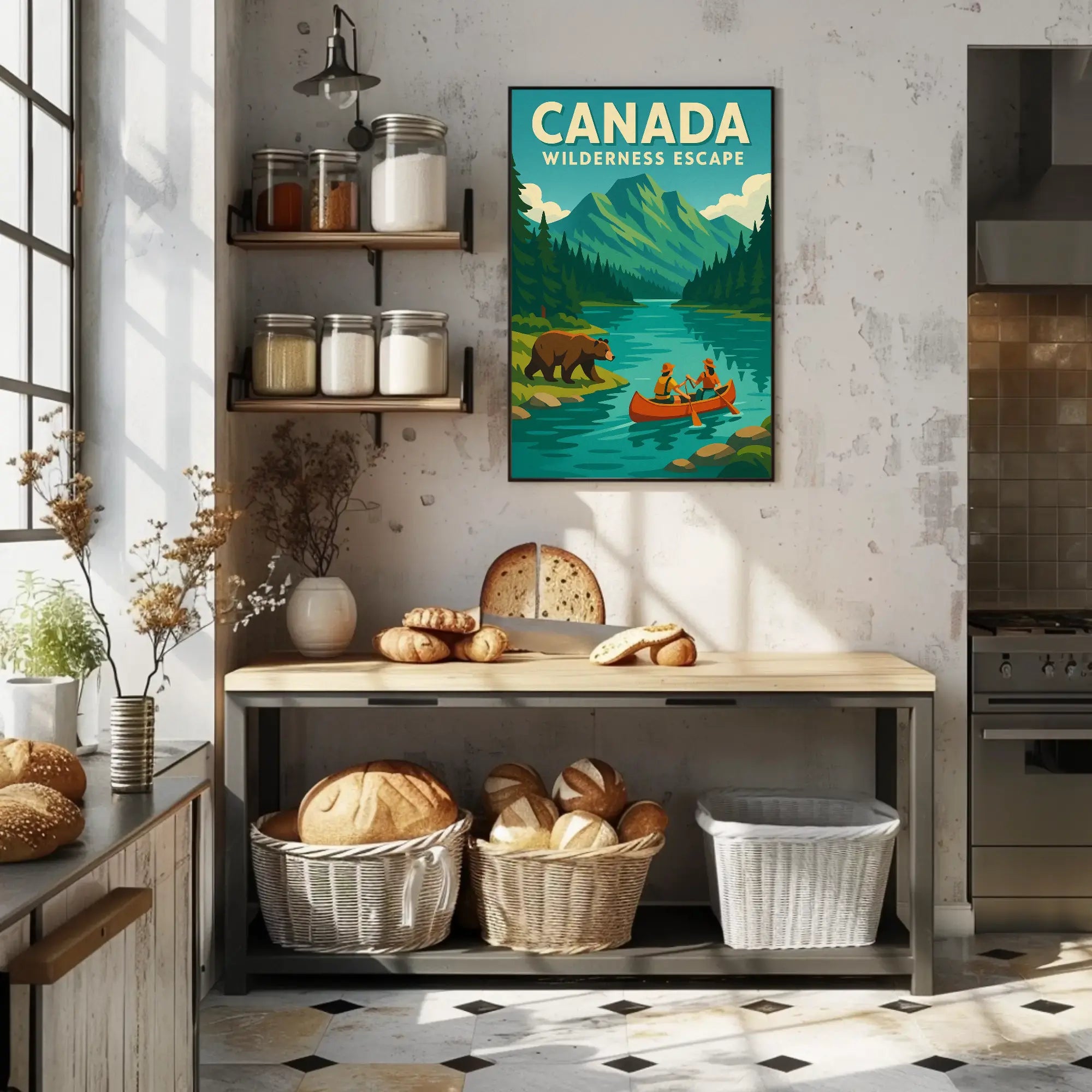 Wilderness Adventure in Canada Travel Poster PosterGoat