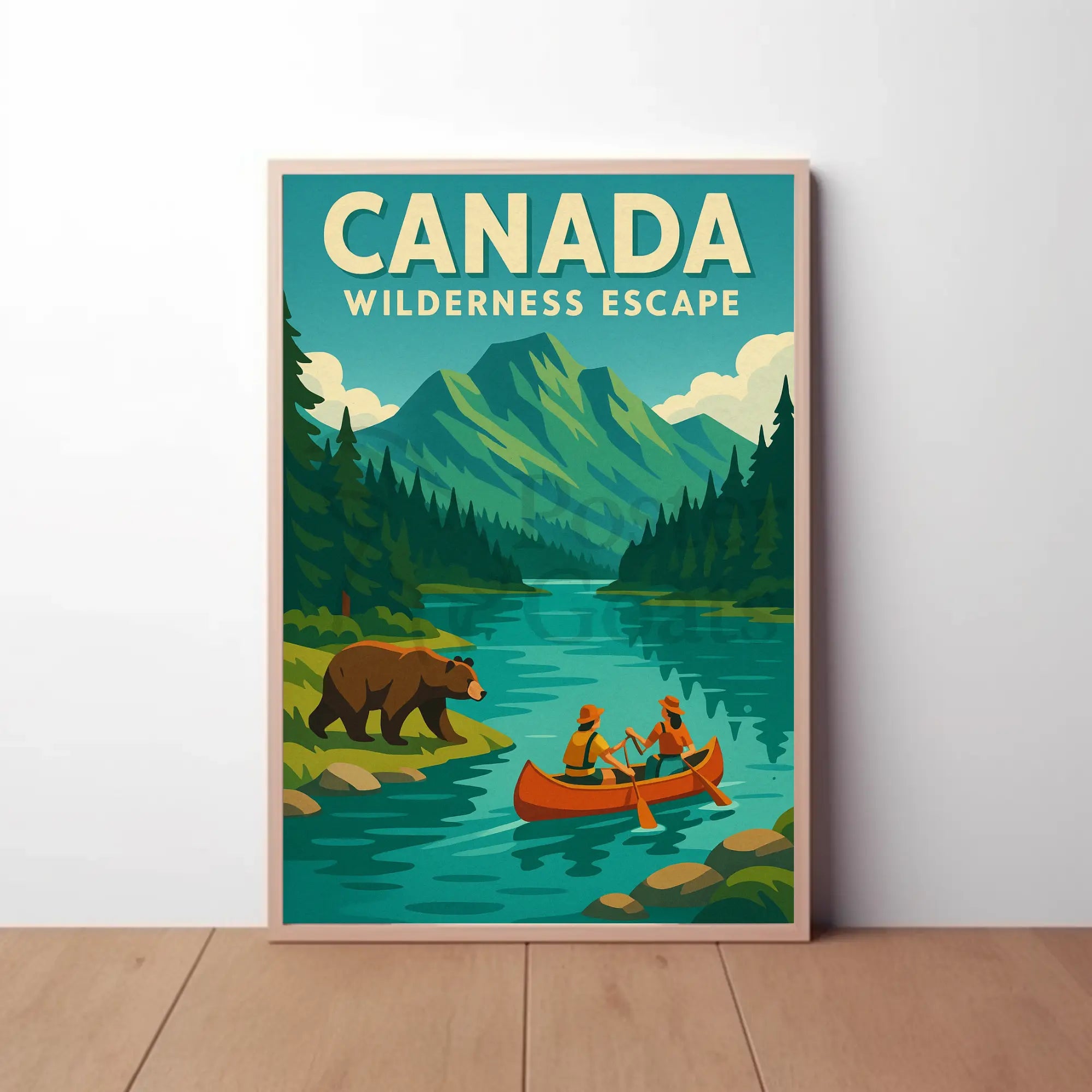 Wilderness Adventure in Canada Travel Poster PosterGoat