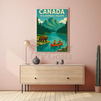 Wilderness Adventure in Canada Travel Poster PosterGoat
