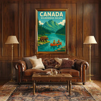 Wilderness Adventure in Canada Travel Poster PosterGoat