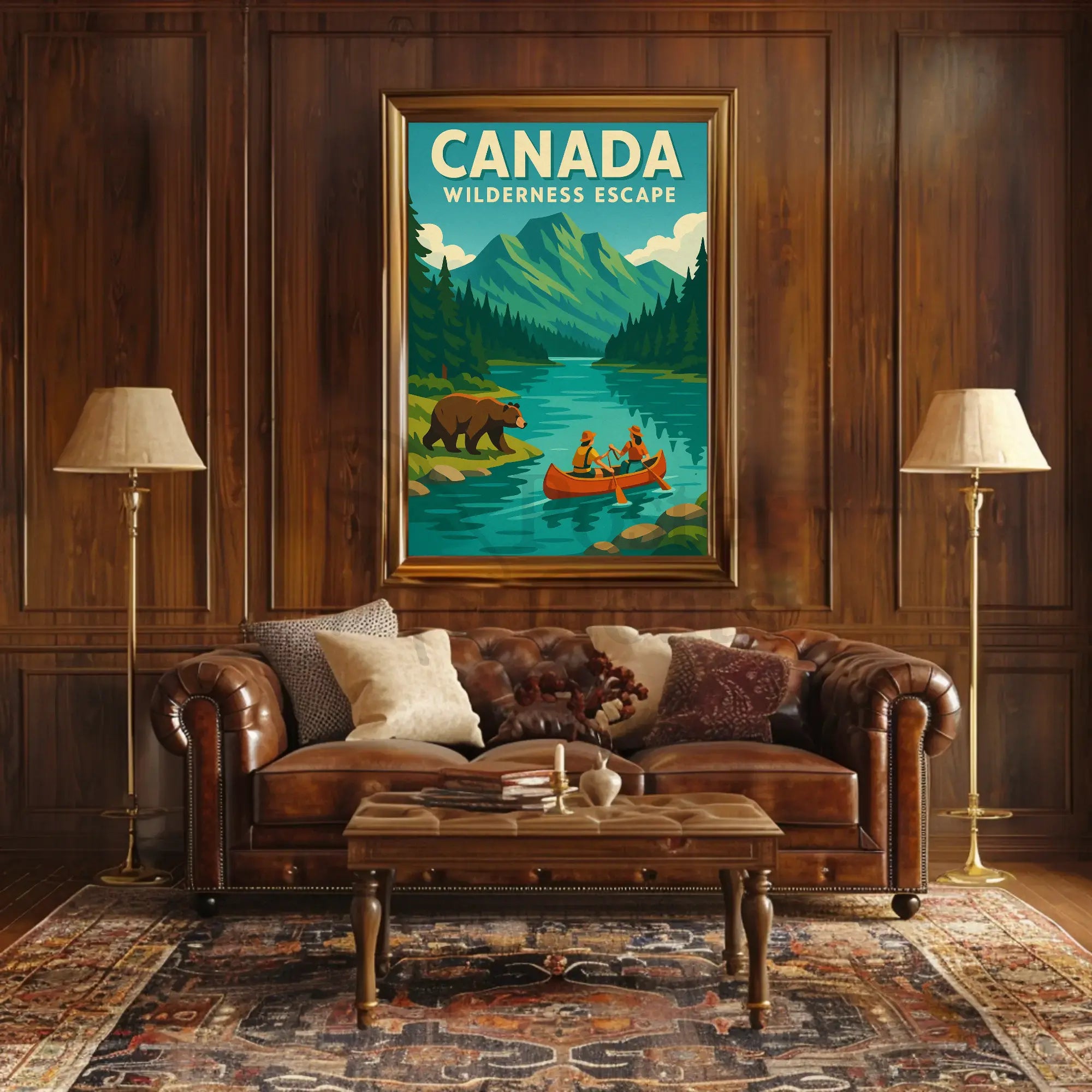 Wilderness Adventure in Canada Travel Poster PosterGoat