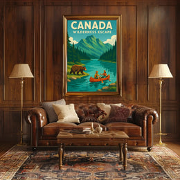 Wilderness Adventure in Canada Travel Poster PosterGoat