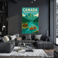 Wilderness Adventure in Canada Travel Poster PosterGoat