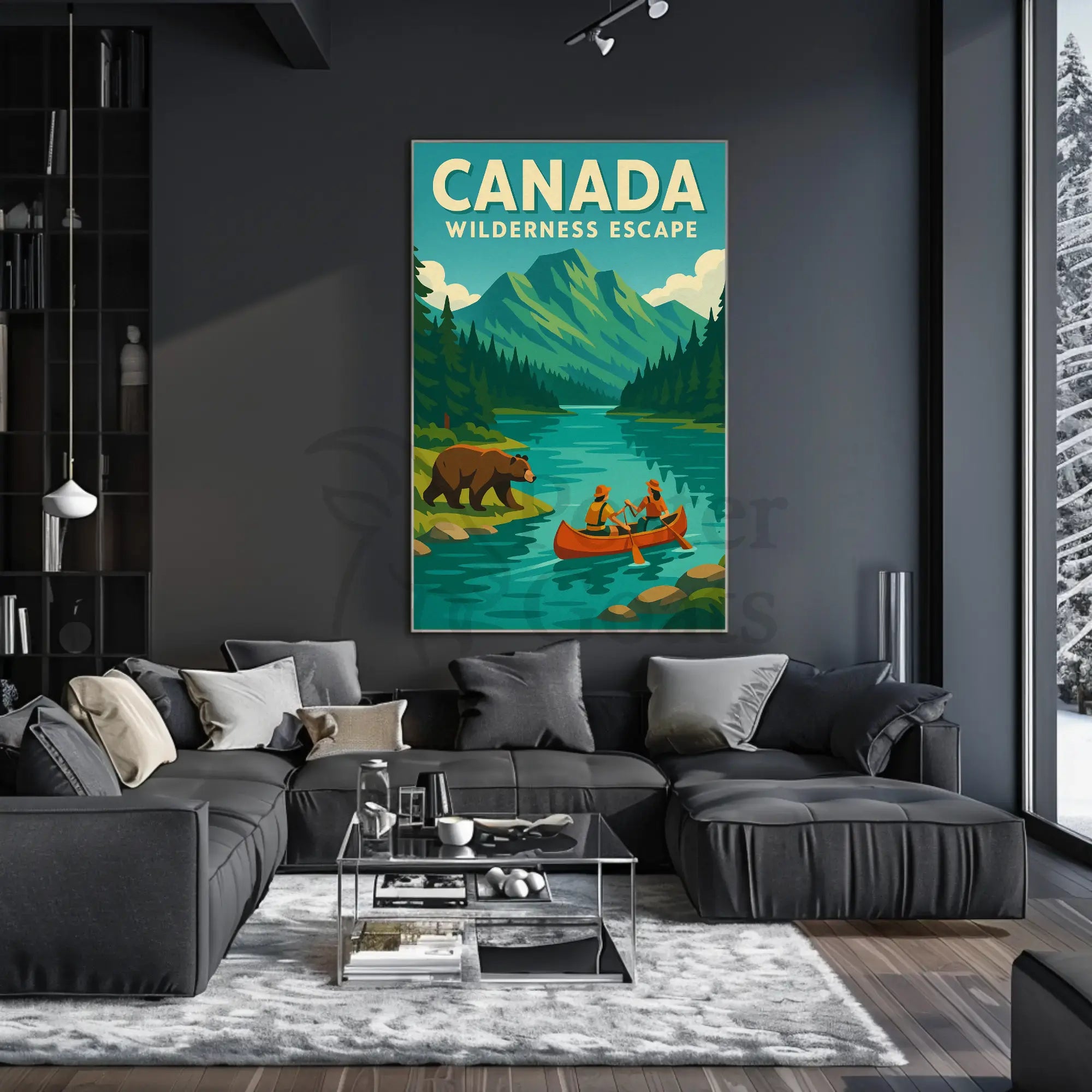 Wilderness Adventure in Canada Travel Poster PosterGoat