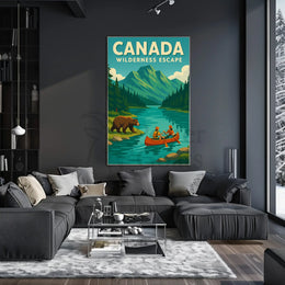 Wilderness Adventure in Canada Travel Poster PosterGoat