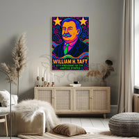 William H. Taft Vibrant Retro Pop Art Poster PosterGoat