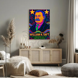 William H. Taft Vibrant Retro Pop Art Poster PosterGoat