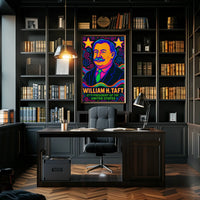 William H. Taft Vibrant Retro Pop Art Poster PosterGoat