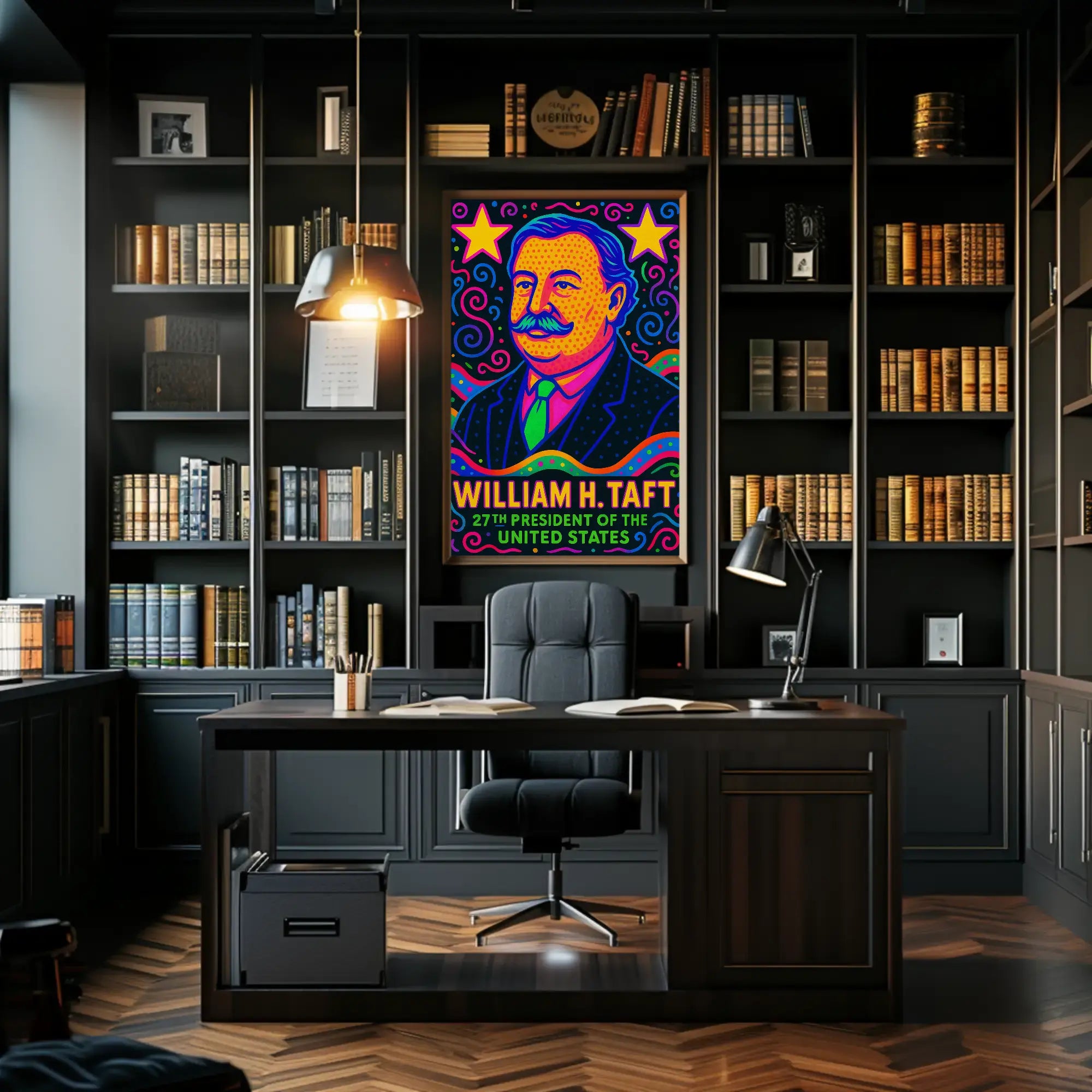 William H. Taft Vibrant Retro Pop Art Poster PosterGoat