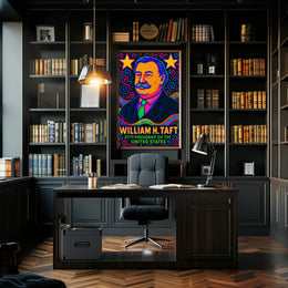 William H. Taft Vibrant Retro Pop Art Poster PosterGoat