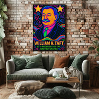 William H. Taft Vibrant Retro Pop Art Poster PosterGoat