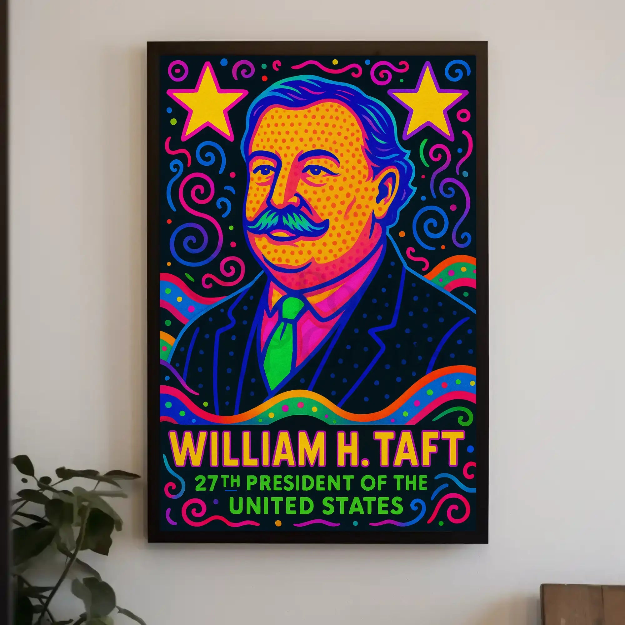 William H. Taft Vibrant Retro Pop Art Poster PosterGoat