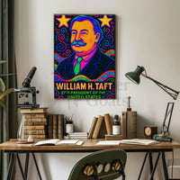 William H. Taft Vibrant Retro Pop Art Poster PosterGoat