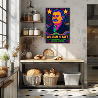 William H. Taft Vibrant Retro Pop Art Poster PosterGoat