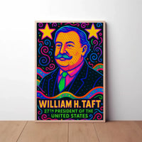 William H. Taft Vibrant Retro Pop Art Poster PosterGoat