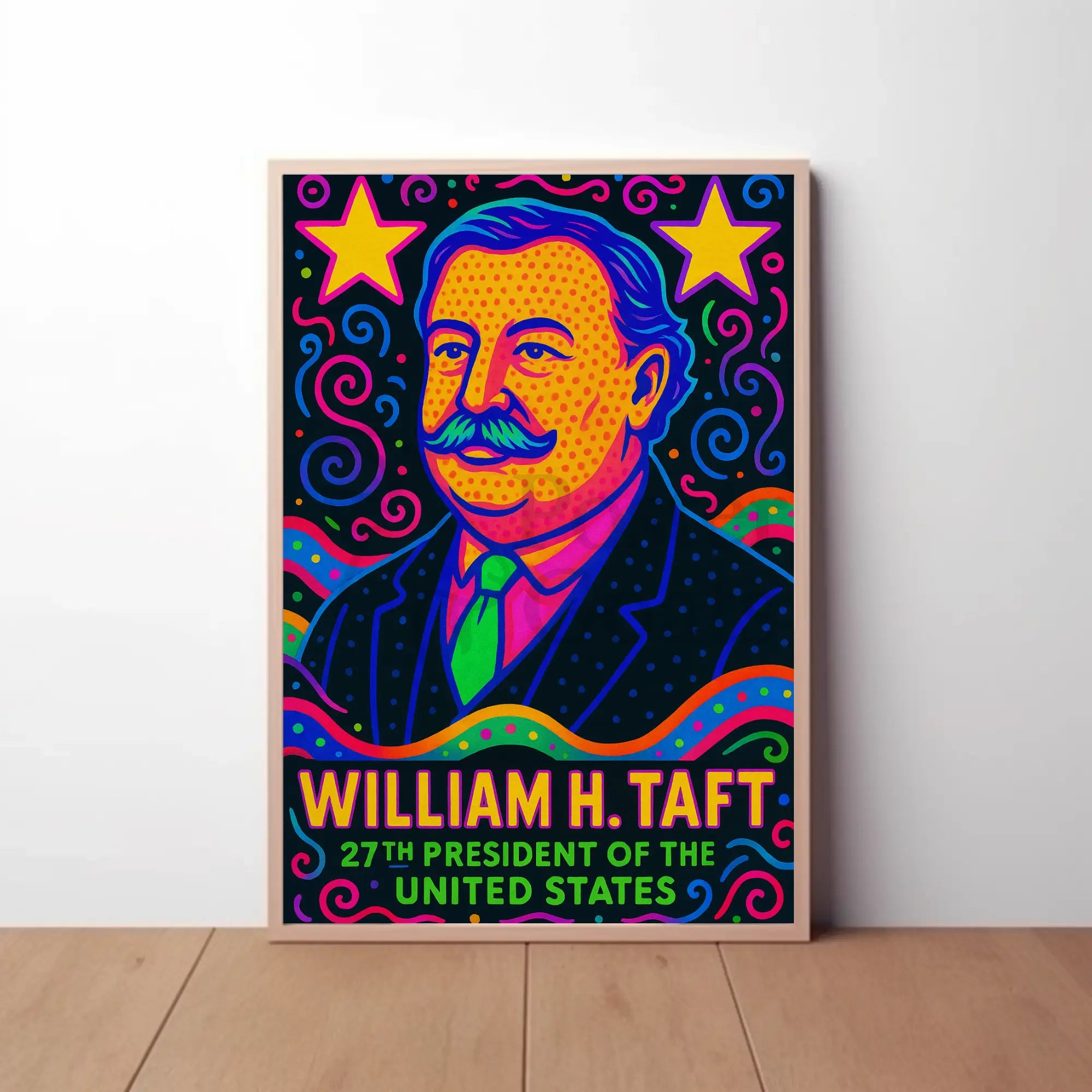 William H. Taft Vibrant Retro Pop Art Poster PosterGoat