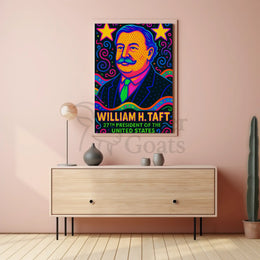 William H. Taft Vibrant Retro Pop Art Poster PosterGoat